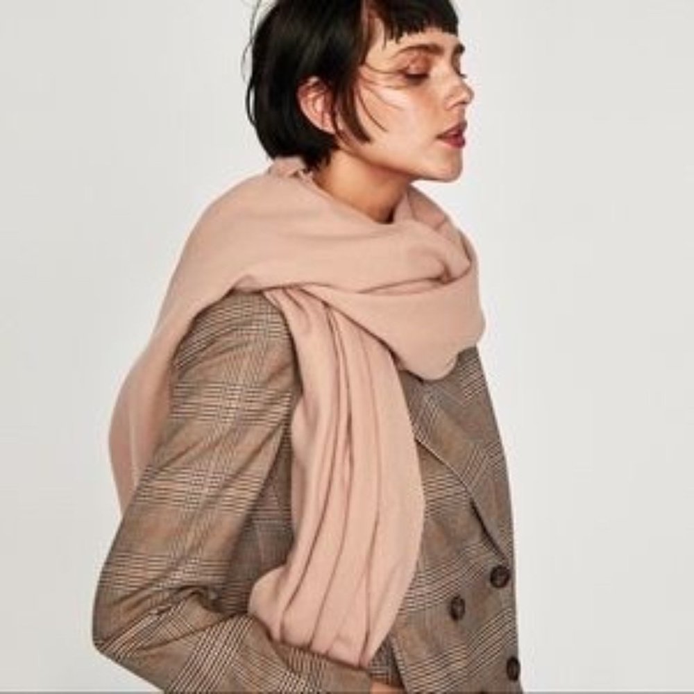 Zara Rose Pink Soft Blanket Scarf